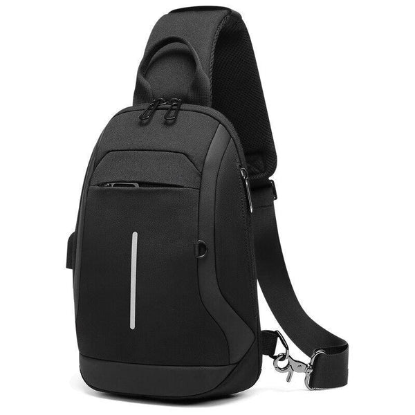 Men's outdoor casual shoulder bag - Black - GEARTA