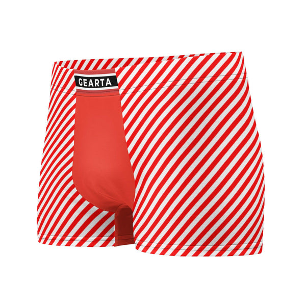 Candy Red Striped Boxer Briefs - XS - GEARTA