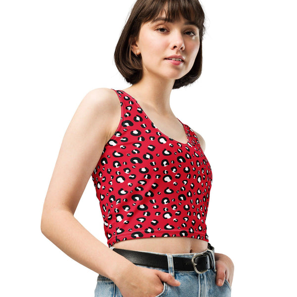 Red Cheetah Crop Top - GEARTA