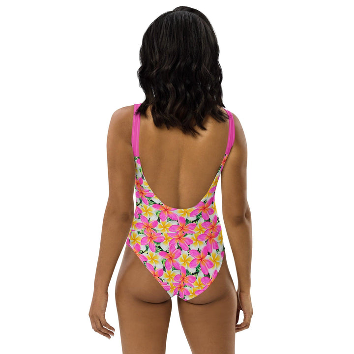 Pink & Yellow Tropical Floral Bikini Swimsuit - GEARTA