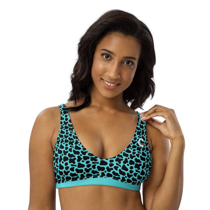 Aqua Cheetah Padded Bikini Top - GEARTA