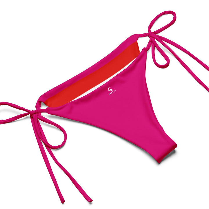 Vibrant Pink Pop Color Block Two-Piece Bikini - GEARTA