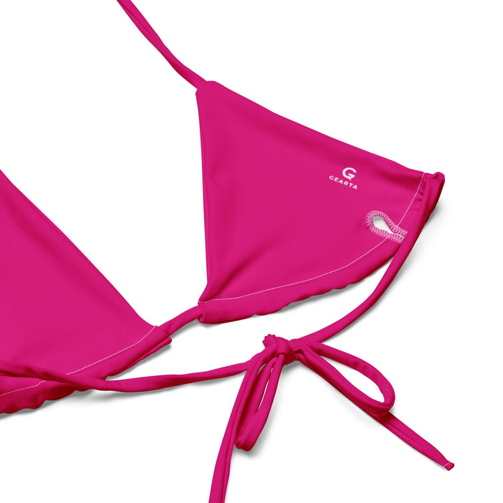 Vibrant Pink Pop Color Block Two-Piece Bikini - GEARTA