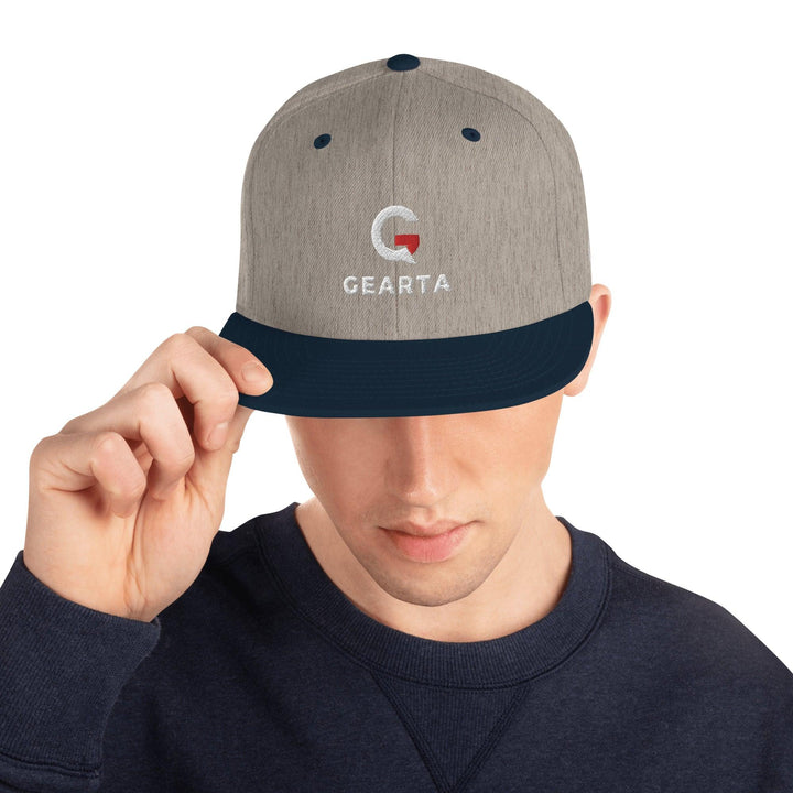 Versatile & Vibrant Snapback - Heather Grey/ Navy - GEARTA