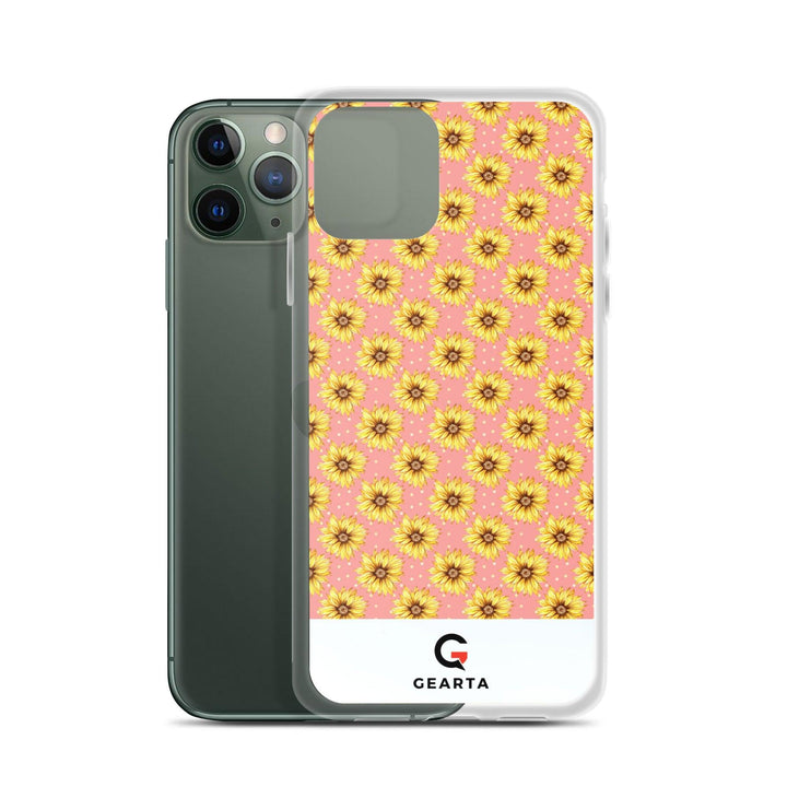 Sunflower Pattern Clear iPhone Case - GEARTA