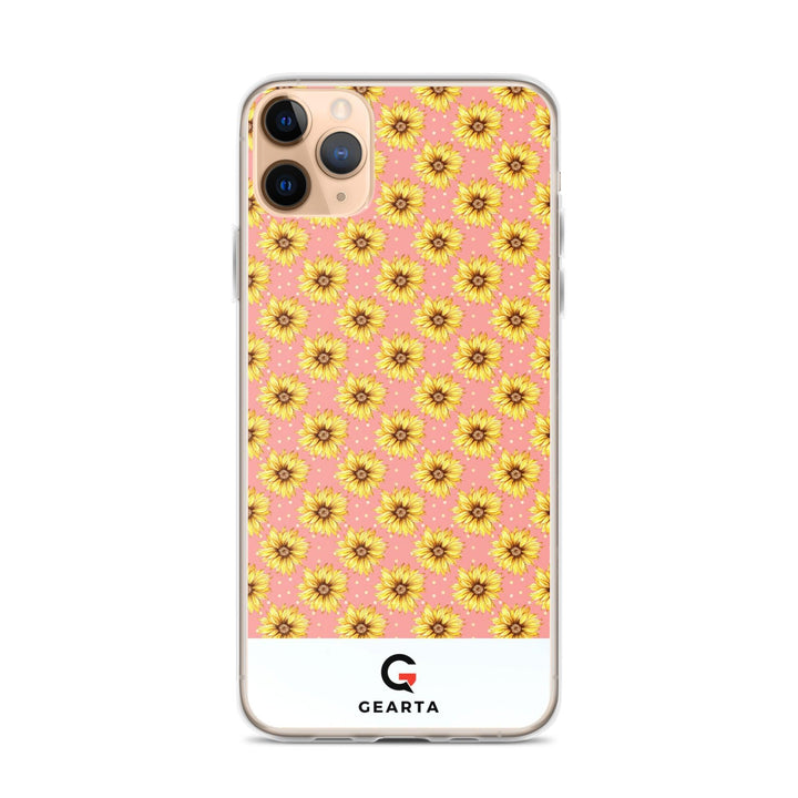 Sunflower Pattern Clear iPhone Case - iPhone 11 Pro Max - GEARTA