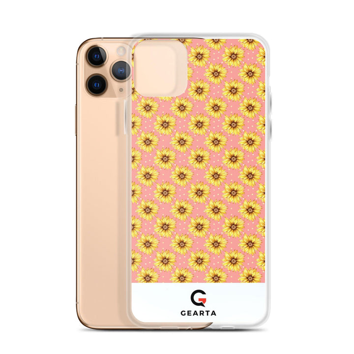 Sunflower Pattern Clear iPhone Case - GEARTA