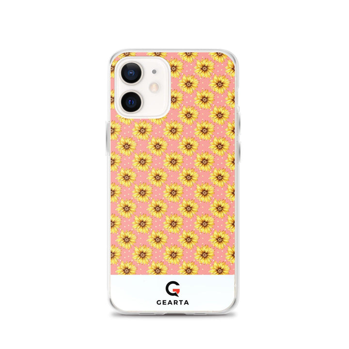 Sunflower Pattern Clear iPhone Case - iPhone 12 - GEARTA