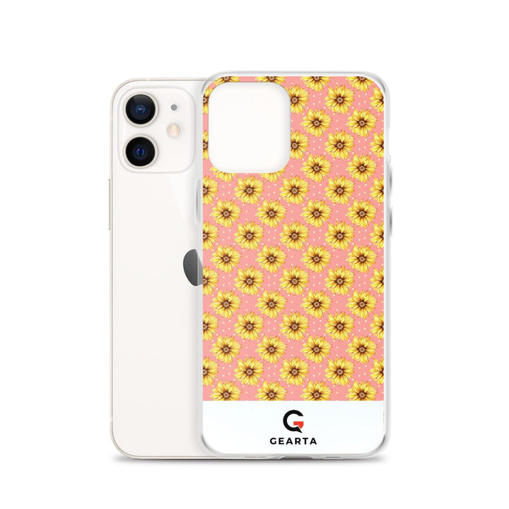 Sunflower Pattern Clear iPhone Case - GEARTA