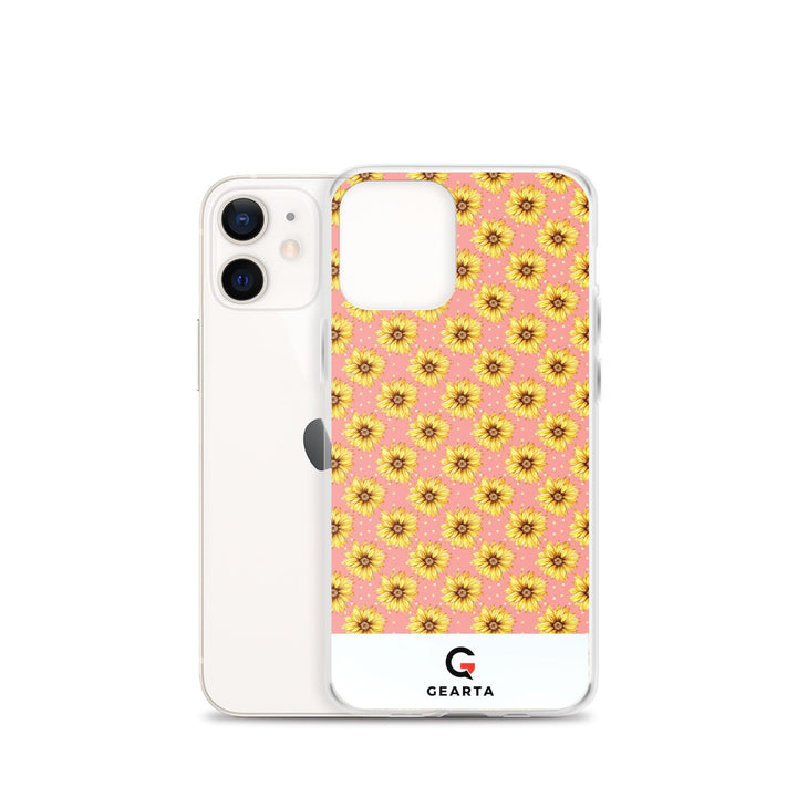 Sunflower Pattern Clear iPhone Case - GEARTA