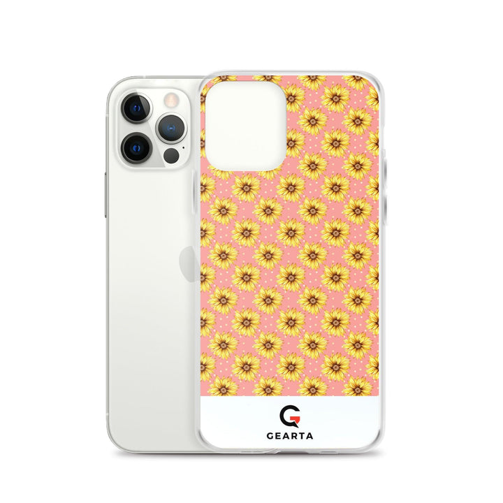 Sunflower Pattern Clear iPhone Case - GEARTA