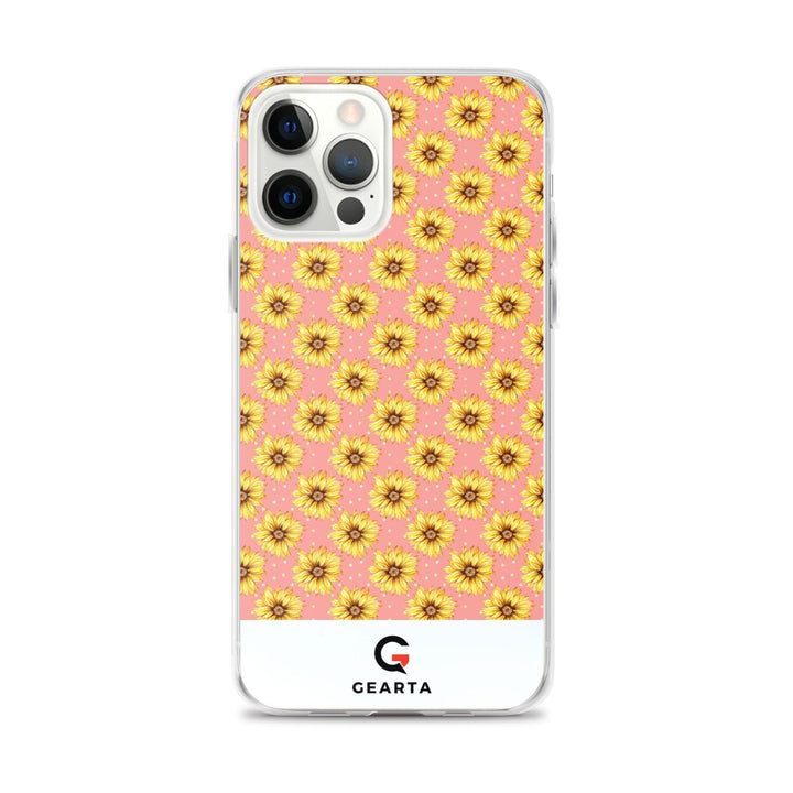 Sunflower Pattern Clear iPhone Case - iPhone 12 Pro Max - GEARTA