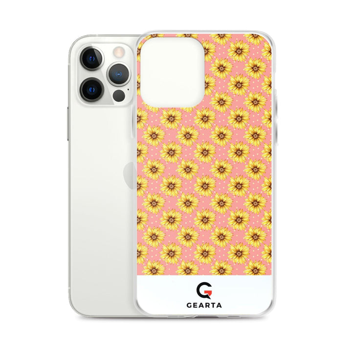 Sunflower Pattern Clear iPhone Case - GEARTA