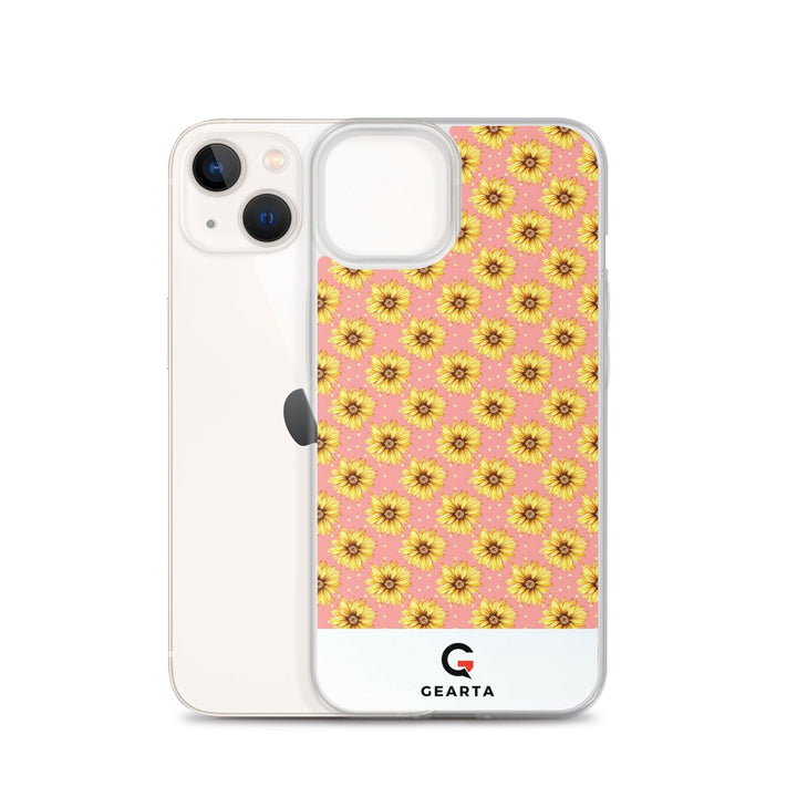 Sunflower Pattern Clear iPhone Case - GEARTA