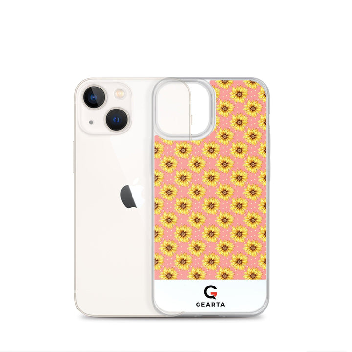 Sunflower Pattern Clear iPhone Case - GEARTA