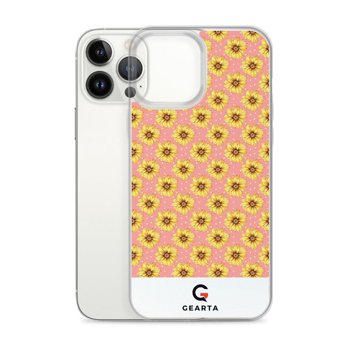 Sunflower Pattern Clear iPhone Case - GEARTA