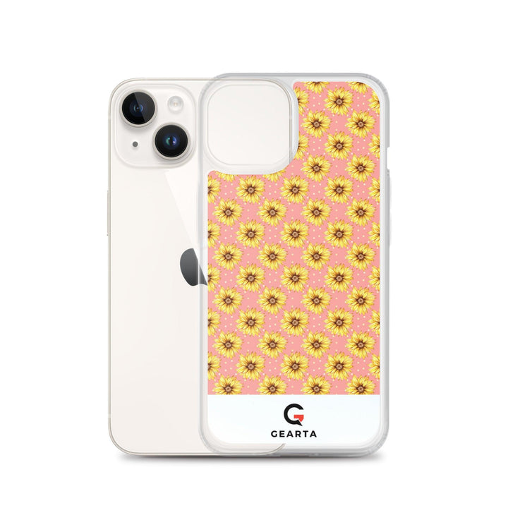 Sunflower Pattern Clear iPhone Case - GEARTA