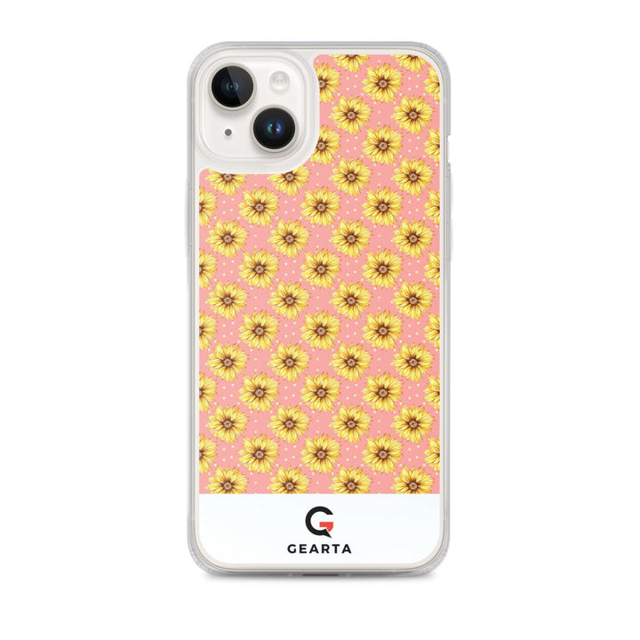 Sunflower Pattern Clear iPhone Case - iPhone 14 Plus - GEARTA