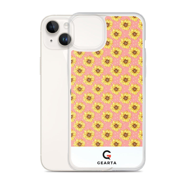 Sunflower Pattern Clear iPhone Case - GEARTA