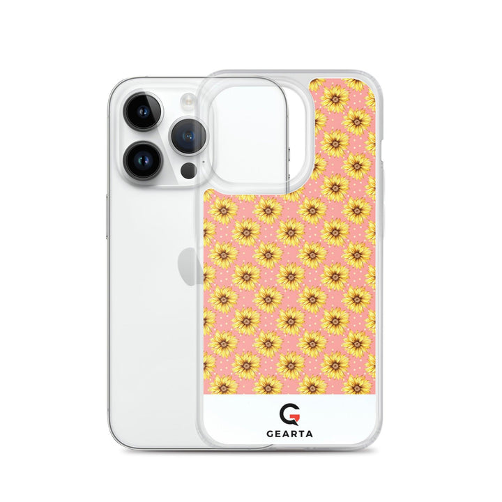 Sunflower Pattern Clear iPhone Case - GEARTA