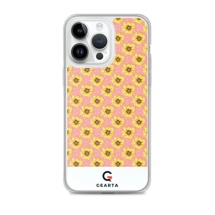 Sunflower Pattern Clear iPhone Case - iPhone 14 Pro Max - GEARTA