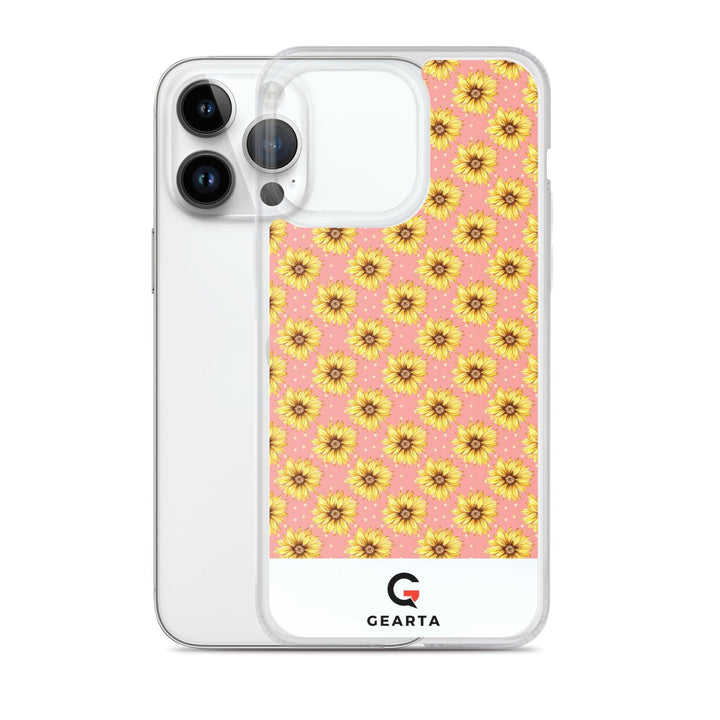 Sunflower Pattern Clear iPhone Case - GEARTA