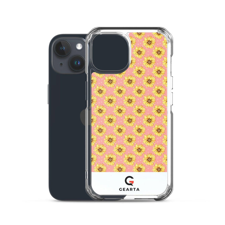 Sunflower Pattern Clear iPhone Case - GEARTA