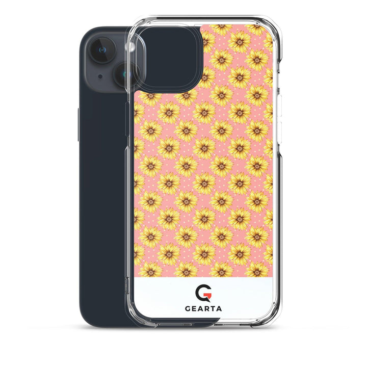 Sunflower Pattern Clear iPhone Case - GEARTA