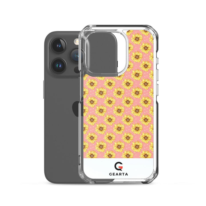 Sunflower Pattern Clear iPhone Case - GEARTA