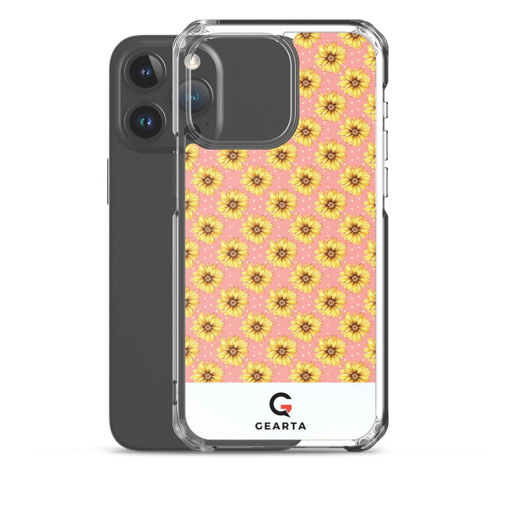 Sunflower Pattern Clear iPhone Case - GEARTA