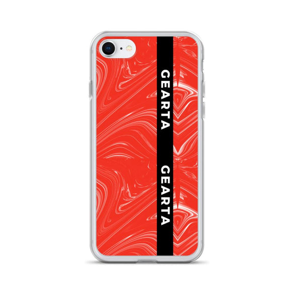 Red Textured Clear iPhone Case - iPhone 7/8 - GEARTA