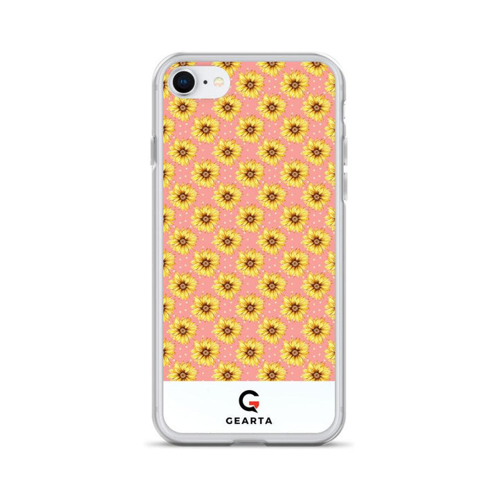 Sunflower Pattern Clear iPhone Case - iPhone 7/8 - GEARTA