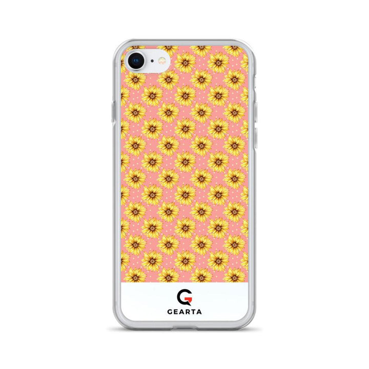 Sunflower Pattern Clear iPhone Case - iPhone SE - GEARTA