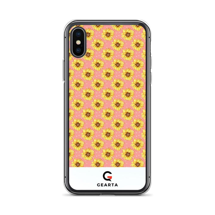 Sunflower Pattern Clear iPhone Case - iPhone X/XS - GEARTA