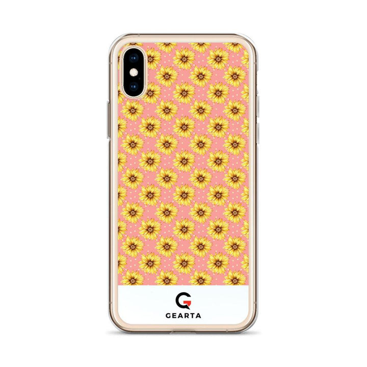 Sunflower Pattern Clear iPhone Case - GEARTA