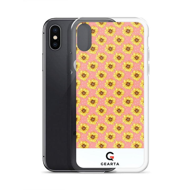 Sunflower Pattern Clear iPhone Case - GEARTA