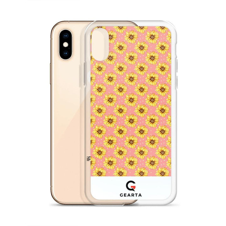 Sunflower Pattern Clear iPhone Case - GEARTA