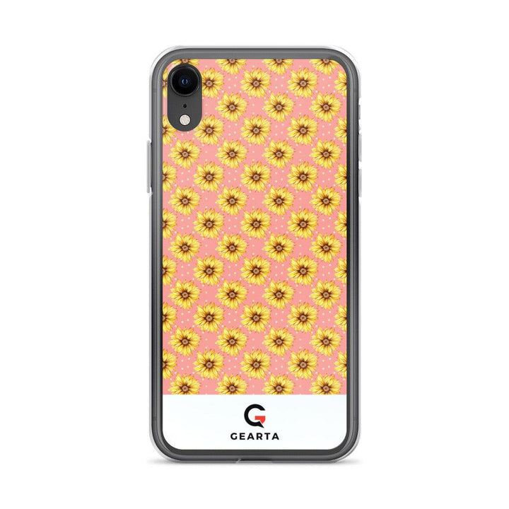 Sunflower Pattern Clear iPhone Case - iPhone XR - GEARTA