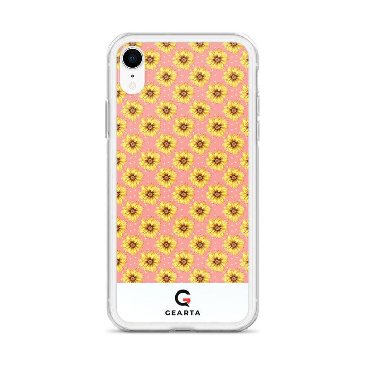 Sunflower Pattern Clear iPhone Case - GEARTA