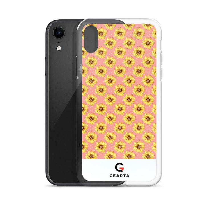 Sunflower Pattern Clear iPhone Case - GEARTA