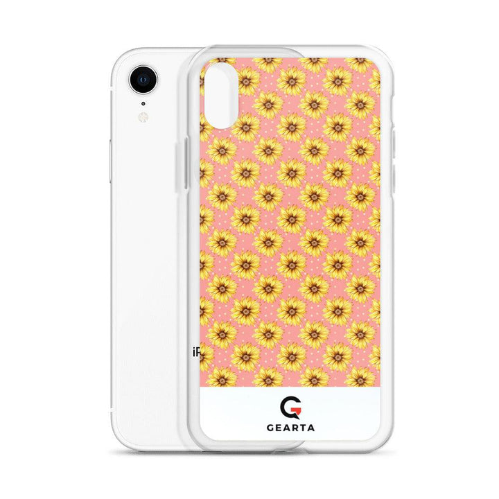 Sunflower Pattern Clear iPhone Case - GEARTA