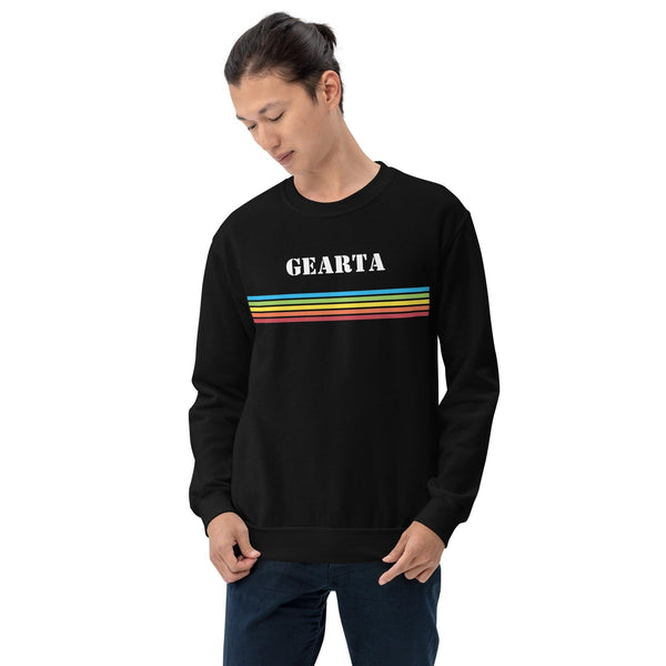 Vibrant Rainbow Graphic Sweatshirt - Black / S - GEARTA